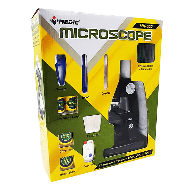 میکروسکوپ آموزشی دانش آموزی MH-600 – سه بزرگنمایی 100X/300X/600X